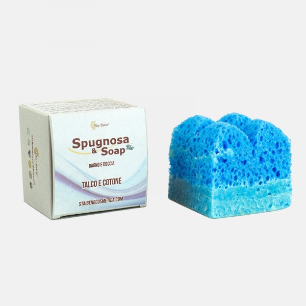 Spugnosa e Soap bio Talco e Cotone - Armoniosa