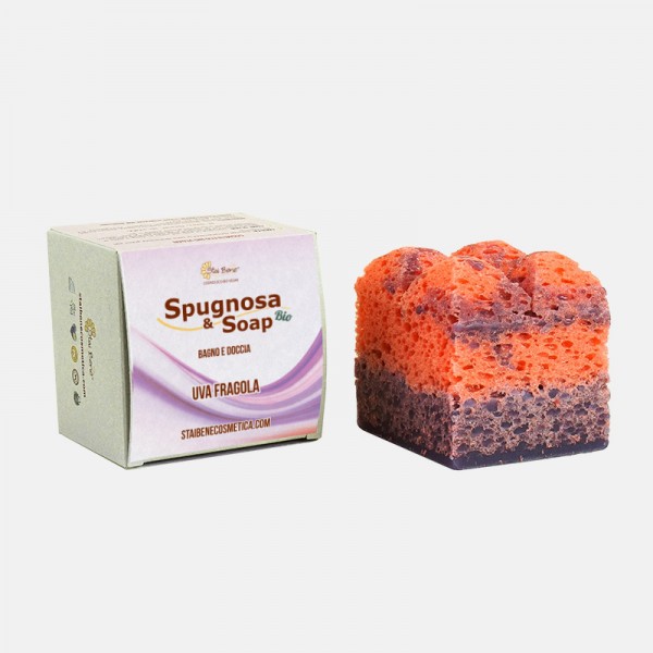 Spugnosa e Soap bio Uva Fragola - Inebriante