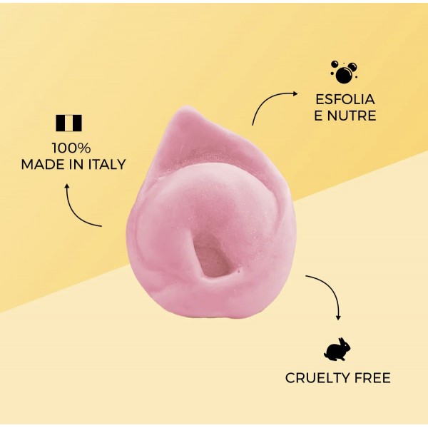 Docciacrema emolliente scrub Tortellino AUMENTATO - al profumo di Pepe Rosa