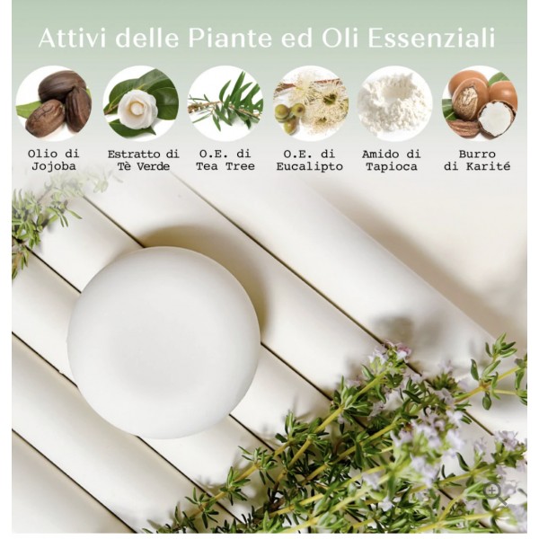 Deodorante Naturale FRESCO profumazione TEA TREE + EUCALIPTO + ACQUA DI MARE